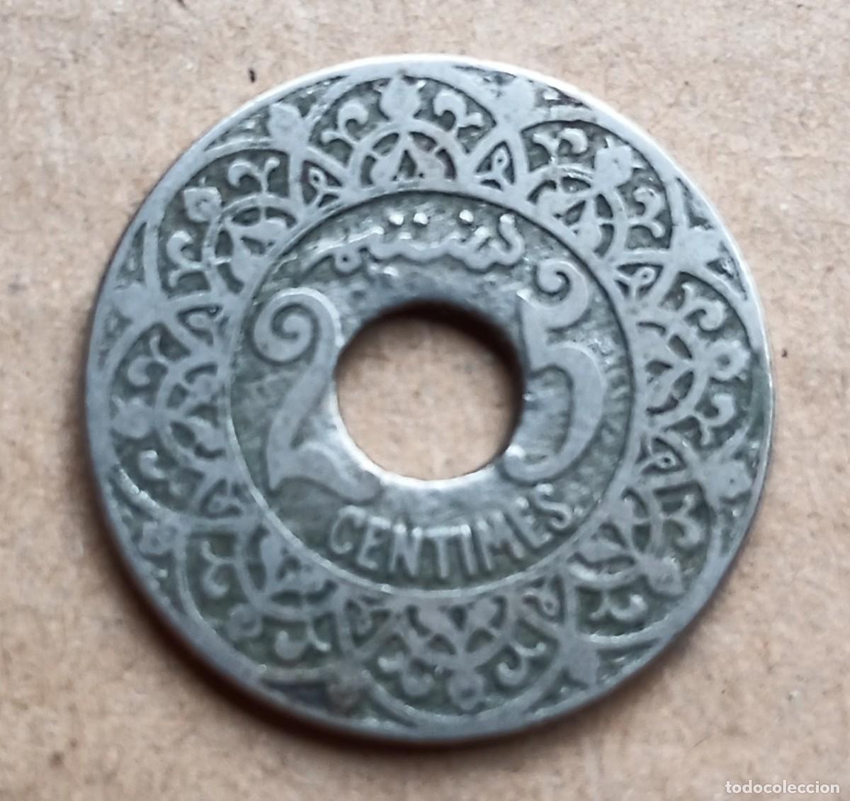 Monedas antiguas de &Aacute;frica: MARRUECOS - 25 CENTIMES - PROTECTORADO FRANCES RC - Foto 2