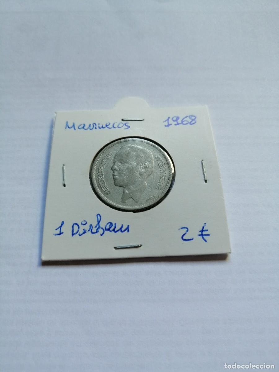 Monedas antiguas de &Aacute;frica: Marruecos 1 Dirham 1968 - Foto 1