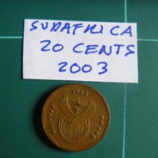 Monedas antiguas de África: MONEDA DE SUDAFRICA 20 CENTS 2003