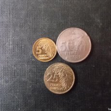 Monedas antiguas de África: CONJUNTO DE 3 MONEDAS DE GUINEA KONAKRY ( FRANCESA ) MUY DIFICILES