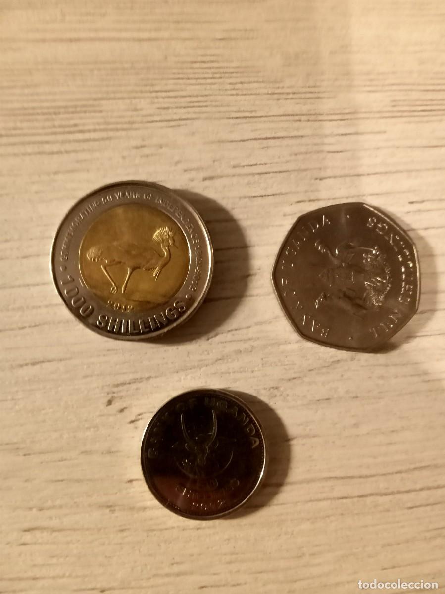 Monedas antiguas de &Aacute;frica: 3 monedas uganda - Foto 1