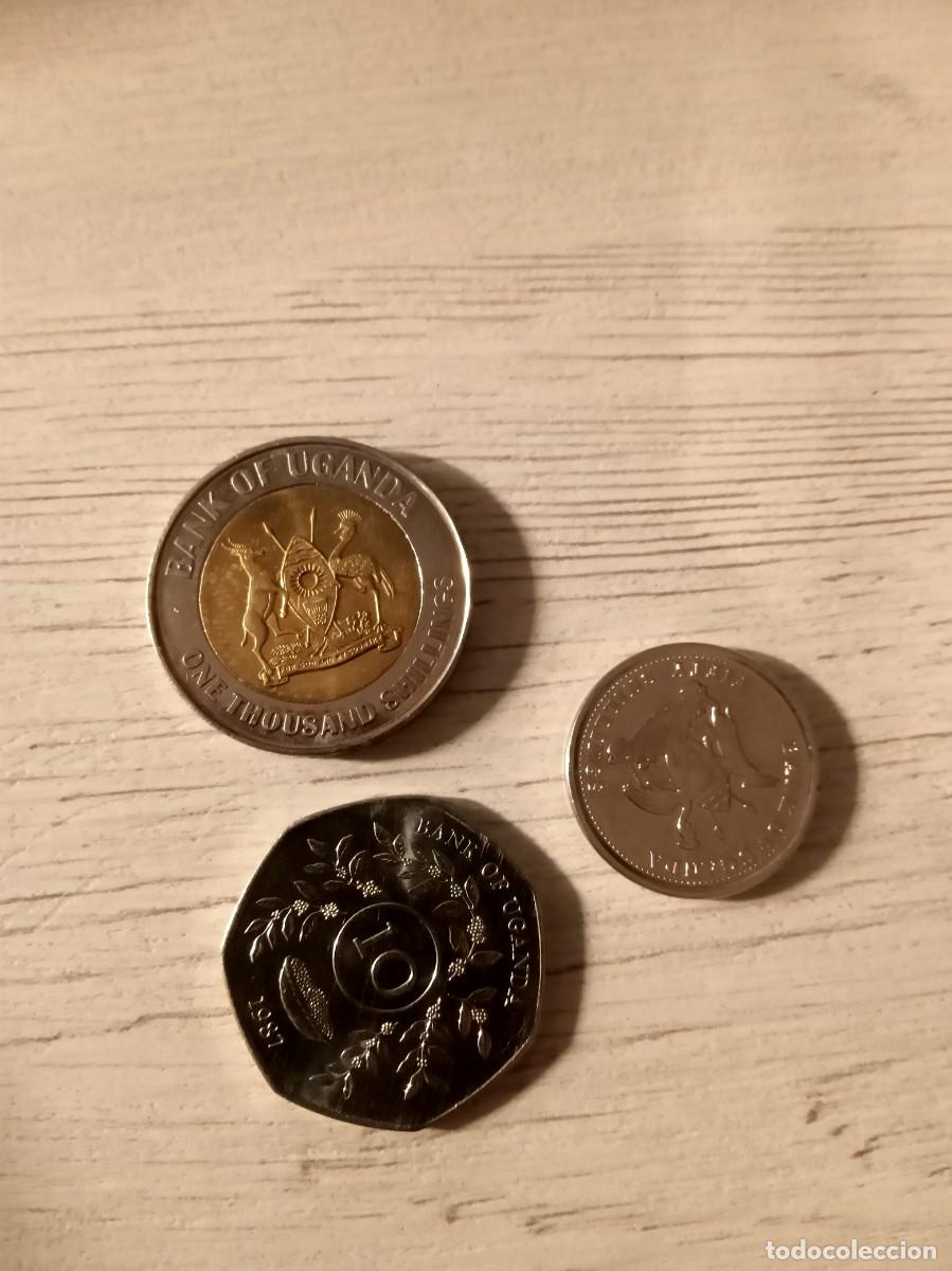 Monedas antiguas de &Aacute;frica: 3 monedas uganda - Foto 2