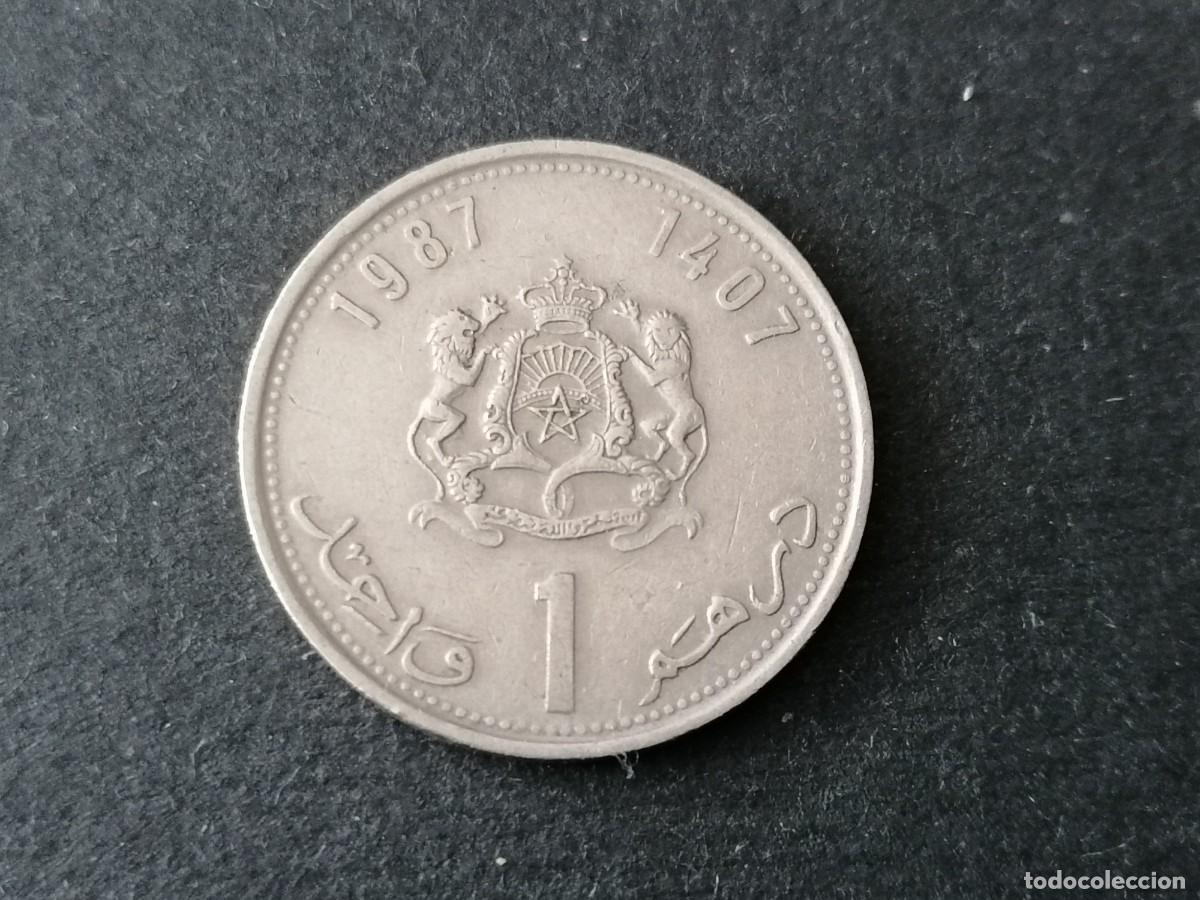 Monedas antiguas de &Aacute;frica: Moneda 1 dirham, Marruecos,, 1987, MBC- - Foto 1