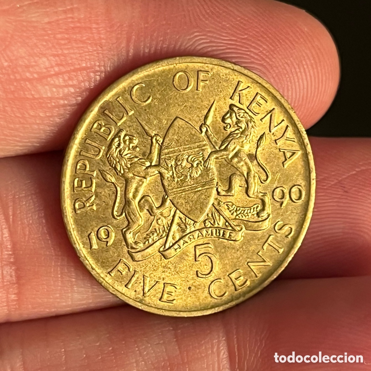 Monedas antiguas de &Aacute;frica: 5 cents 1990 Kenya - Foto 2