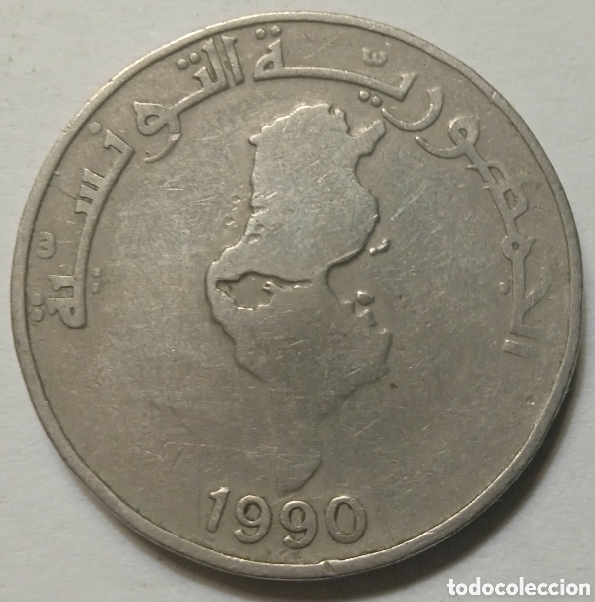 Monedas antiguas de &Aacute;frica: 1 DINAR/1990 (T&Uacute;NEZ) - Foto 1