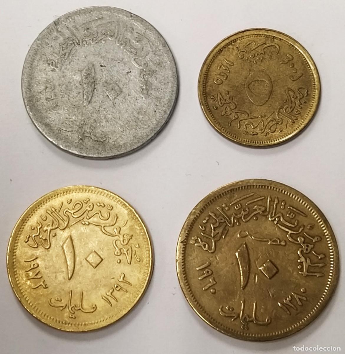 Monedas antiguas de &Aacute;frica: 4 MONEDAS DE EGIPTO - Foto 2