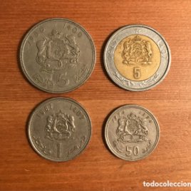 Lote de 4 monedas de Marruecos.