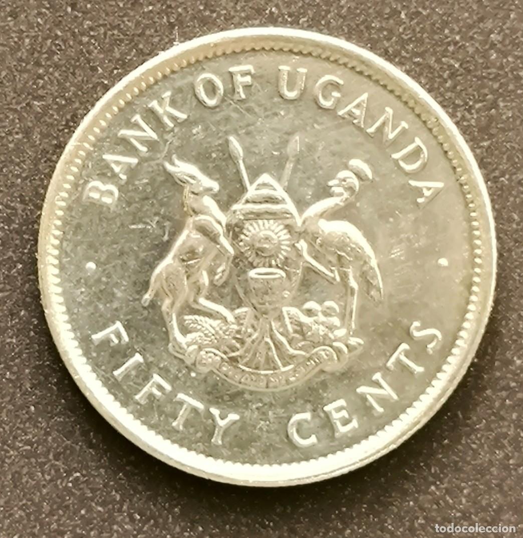 Monedas antiguas de &Aacute;frica: Uganda 50 centavos, 1976 - Foto 2