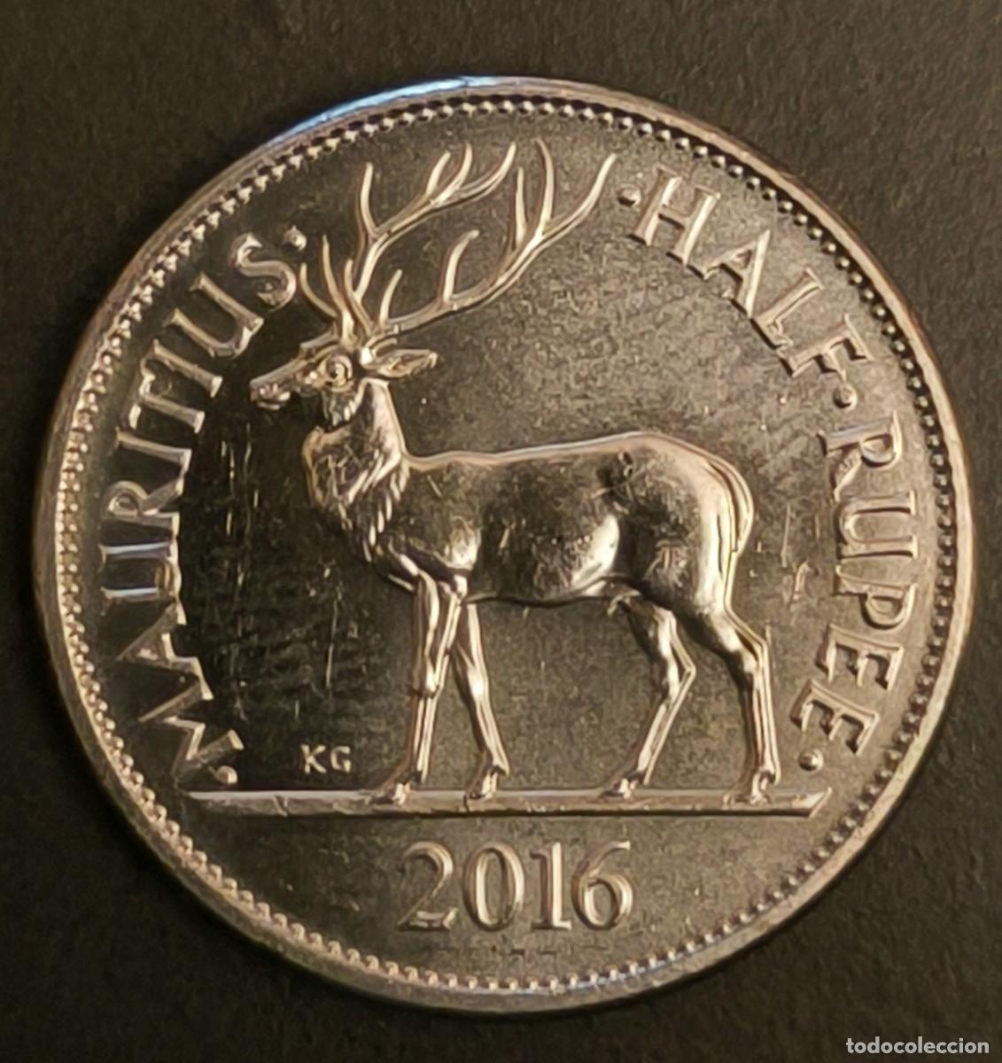 Monedas antiguas de &Aacute;frica: Mauricio &frac12; rupias, 2016 - Foto 2