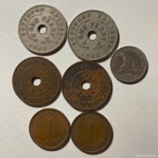 Monedas antiguas de África: RODESIA 7 MONEDAS CIRCULADAS. DISTINTOS TIPOS/AÑOS