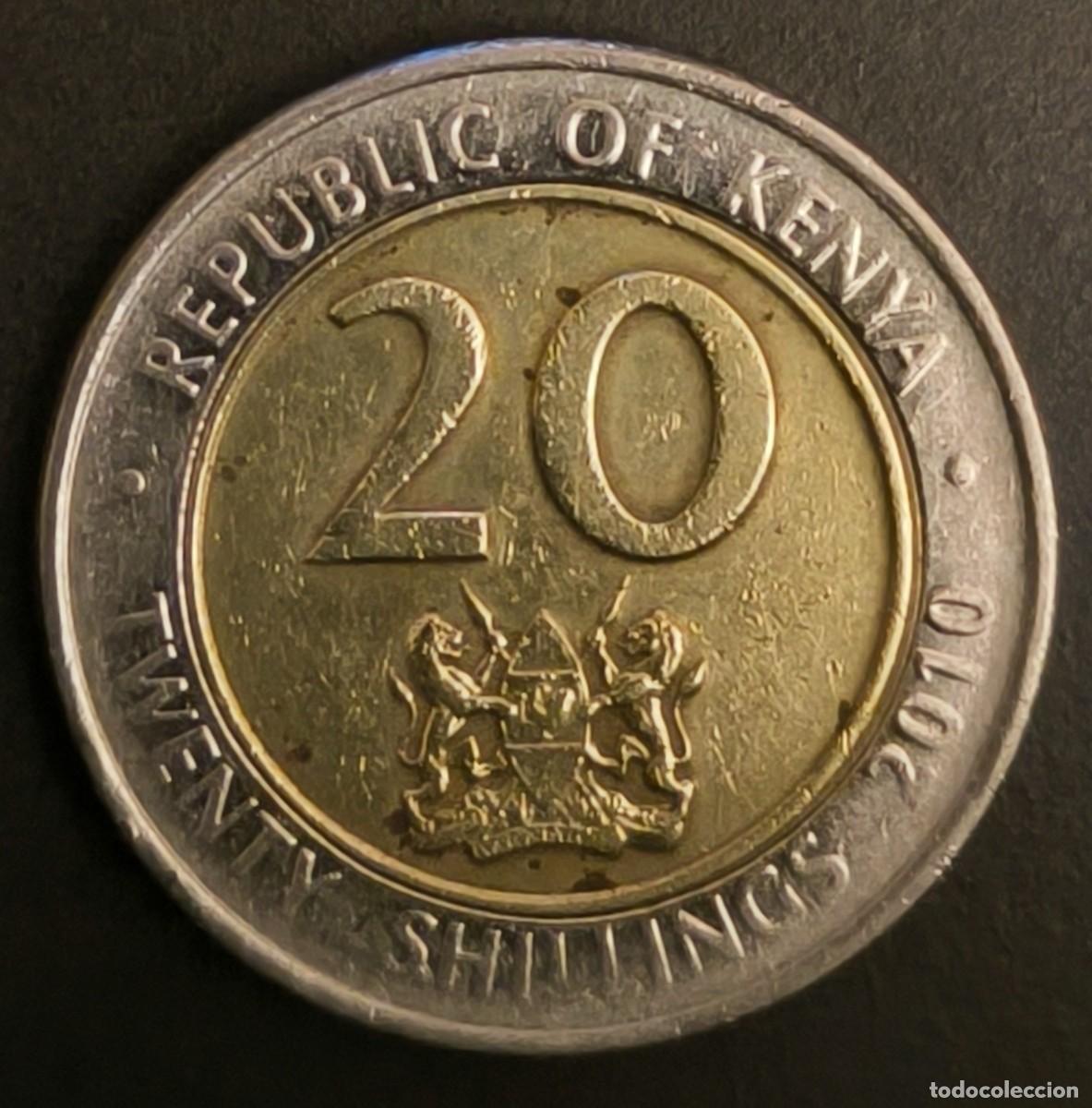 Monedas antiguas de &Aacute;frica: Kenia 20 chelines, 2010 - Foto 2