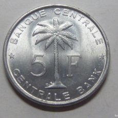 Monedas antiguas de África: CONGO BELGA 5 FRANC. 1959 ALUM. S/C