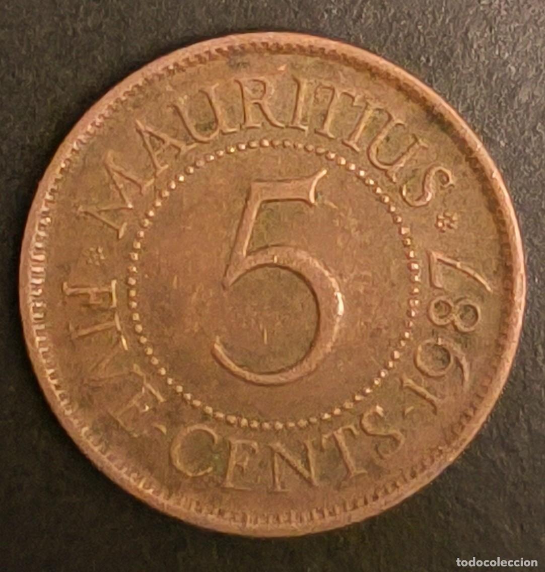 Monedas antiguas de &Aacute;frica: Mauricio 5 centavos, 1987 - Foto 1