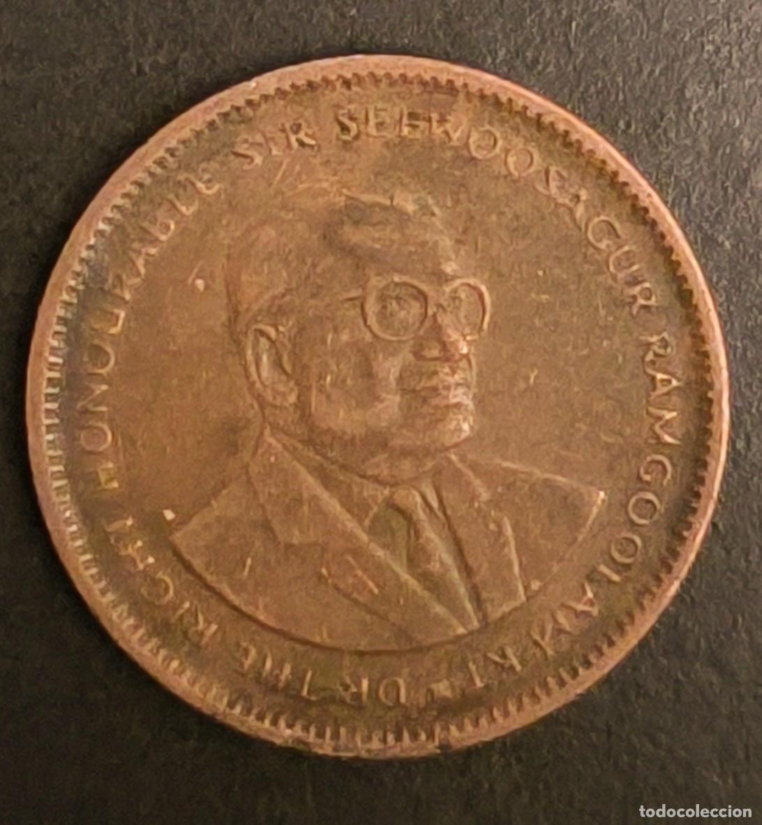 Monedas antiguas de &Aacute;frica: Mauricio 5 centavos, 1987 - Foto 2