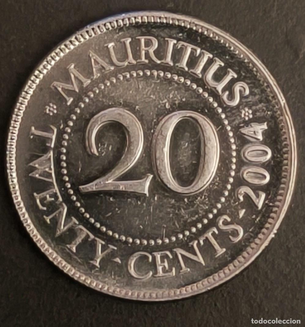 Monedas antiguas de &Aacute;frica: Mauricio 20 centavos, 2004 - Foto 1