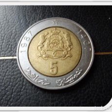 Monedas antiguas de África: MARRUECOS 5 DIRAHMS 1987