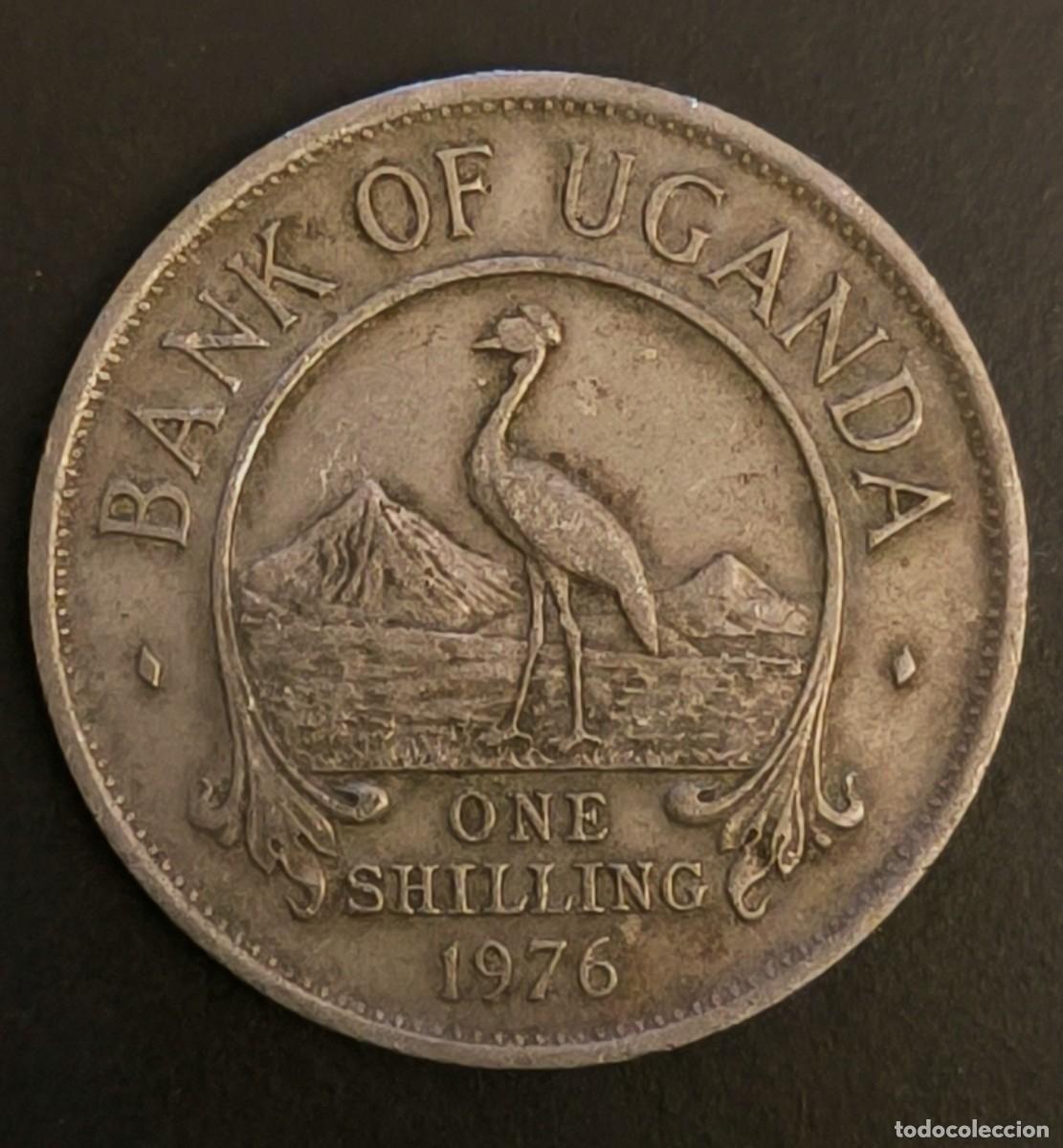 Monedas antiguas de &Aacute;frica: Uganda 1 chel&iacute;n, 1976 - Foto 1