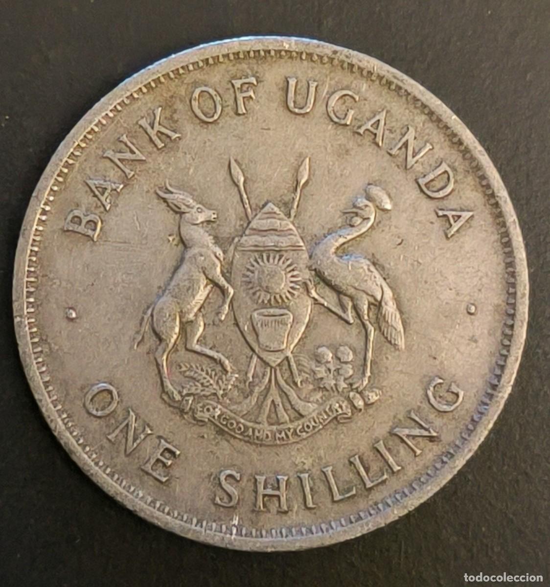 Monedas antiguas de &Aacute;frica: Uganda 1 chel&iacute;n, 1976 - Foto 2