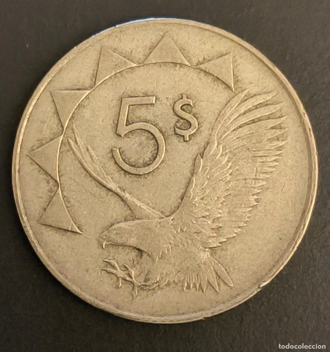 Monedas antiguas de &Aacute;frica: Namibia 5 d&oacute;lares, 2015 - Foto 2