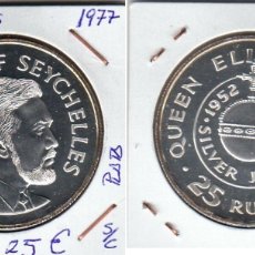 Monedas antiguas de África: E3156 MONEDA ISLAS SEYCHELLES 25 RUPIAS 1977 PLATA SIN CIRCULAR