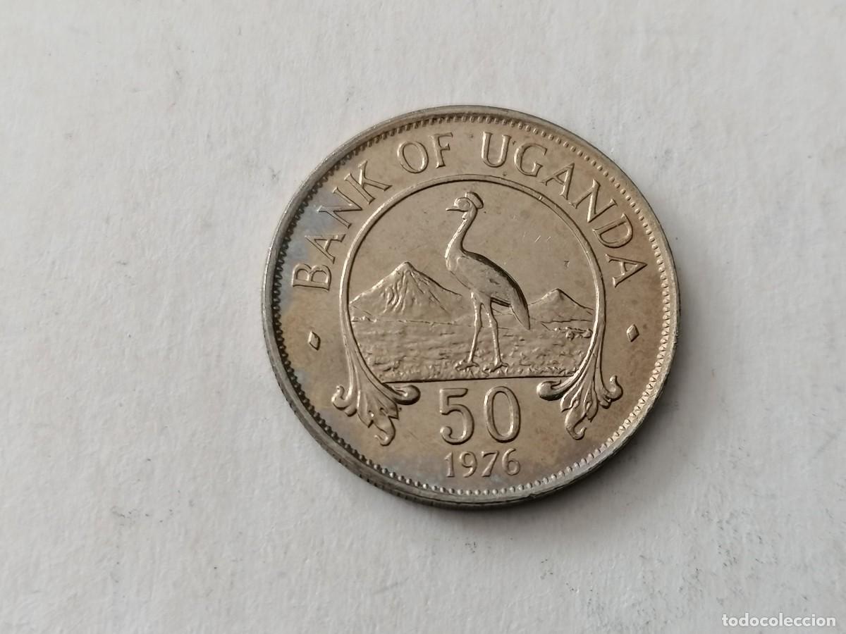 Monedas antiguas de &Aacute;frica: Moneda, Uganda, 50 cent,, 1976, EBC, - Foto 2