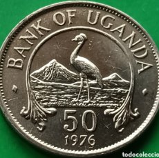 Monedas antiguas de África: UGANDA FIFTY CENTS 1976 KM#4A