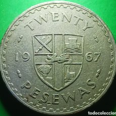 Monedas antiguas de África: GHANA TWENTY PESEWAS 1967 KM#17