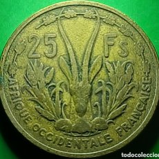 Monedas antiguas de África: ÁFRICA OCCIDENTAL FRANCESA 25 FRANCOS 1956 COBRE ALUMINIO KM#7