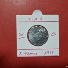 Monedas antiguas de África: RUANDA 2 FRANCOS 1970 S/C KM=10 (ALUMIIO)