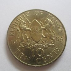 Monedas antiguas de África: KENIA, 10 CENTS 1984