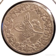Monedas antiguas de África: EGIPTO (1876-1909) - 5-10 QIRSH AH1293 (1876) 11 - SULTAN ABDUL HAMID II - A - 3,32 GR. CUPRONIQUEL