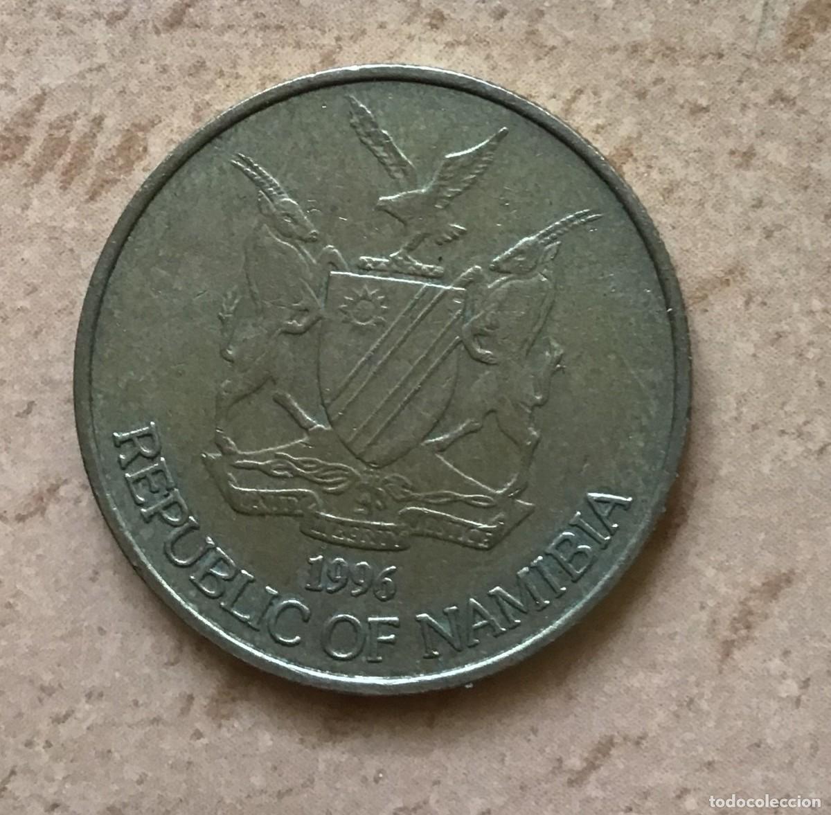 Monedas antiguas de &Aacute;frica: 1 d&oacute;lar de Namibia. A&ntilde;o 1996 - Foto 2