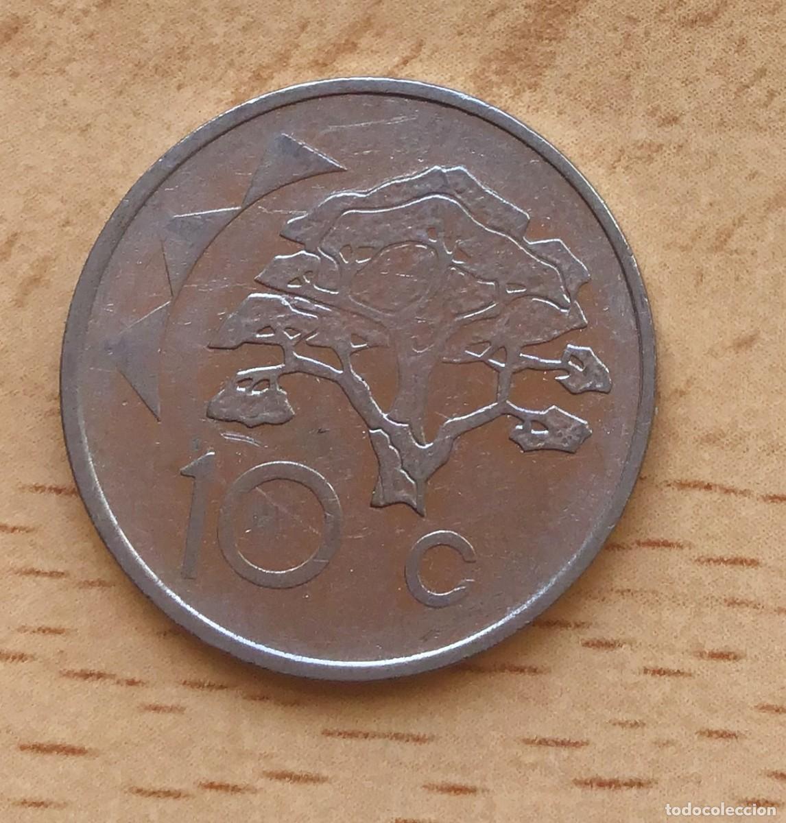 Monedas antiguas de &Aacute;frica: 10 centavos de Namibia. A&ntilde;o 1993 - Foto 1