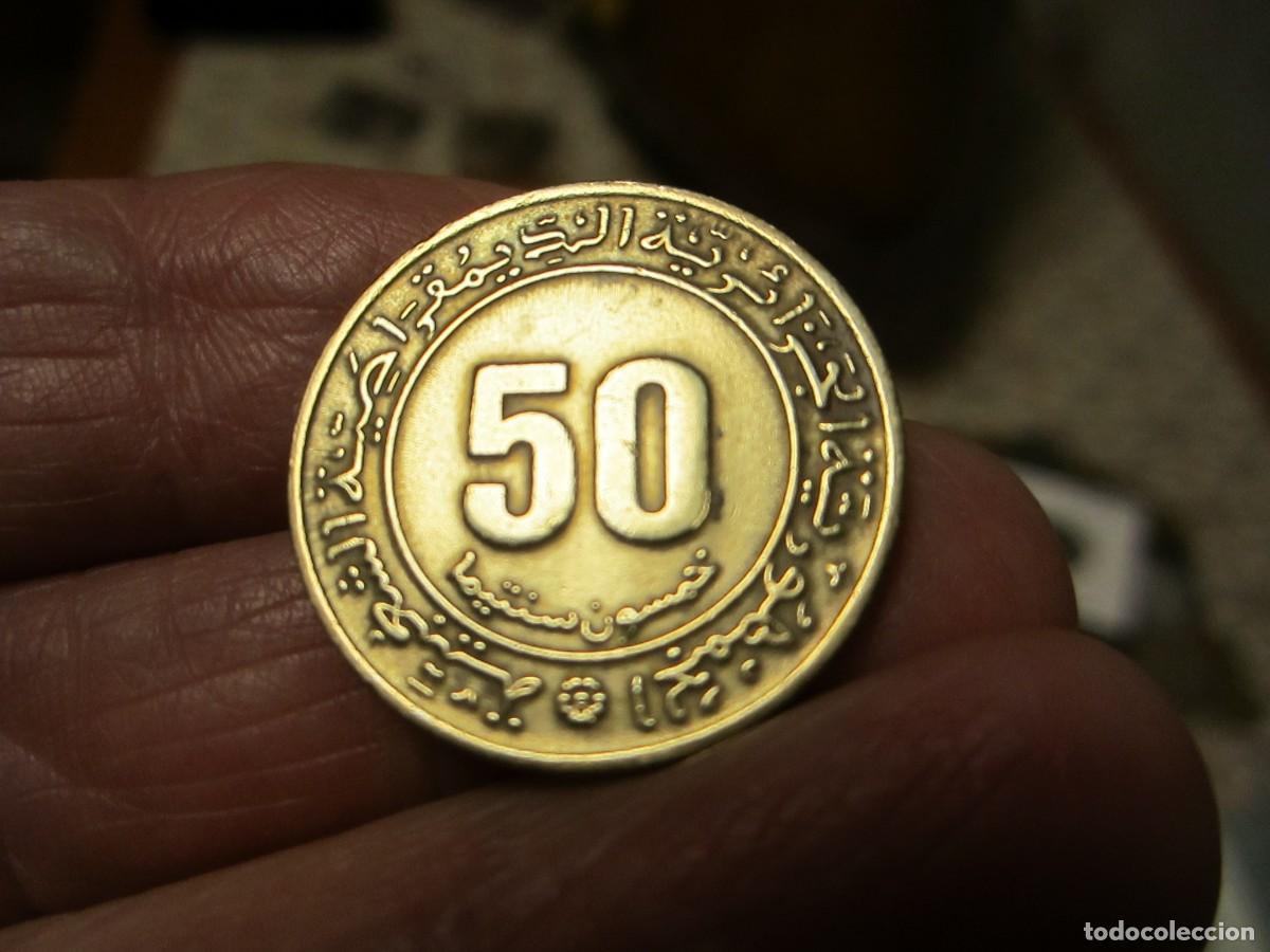 Monedas antiguas de &Aacute;frica: MONEDA DE ARGELIA DE 50 C&Eacute;NTIMOS DE 1975 - Foto 2