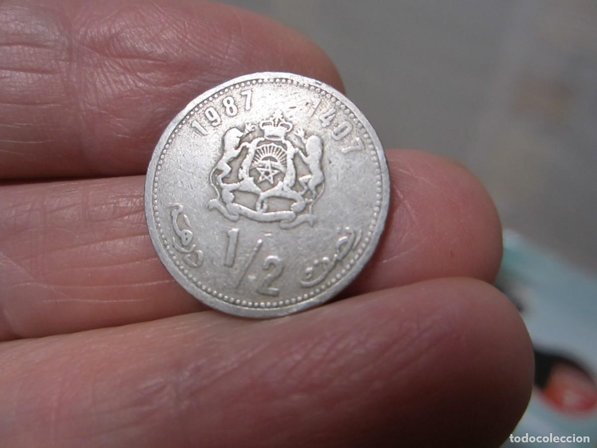 Monedas antiguas de &Aacute;frica: MONEDA DE MARRUECOS DE 1/2 DIRHAM DE 1987 - Foto 2