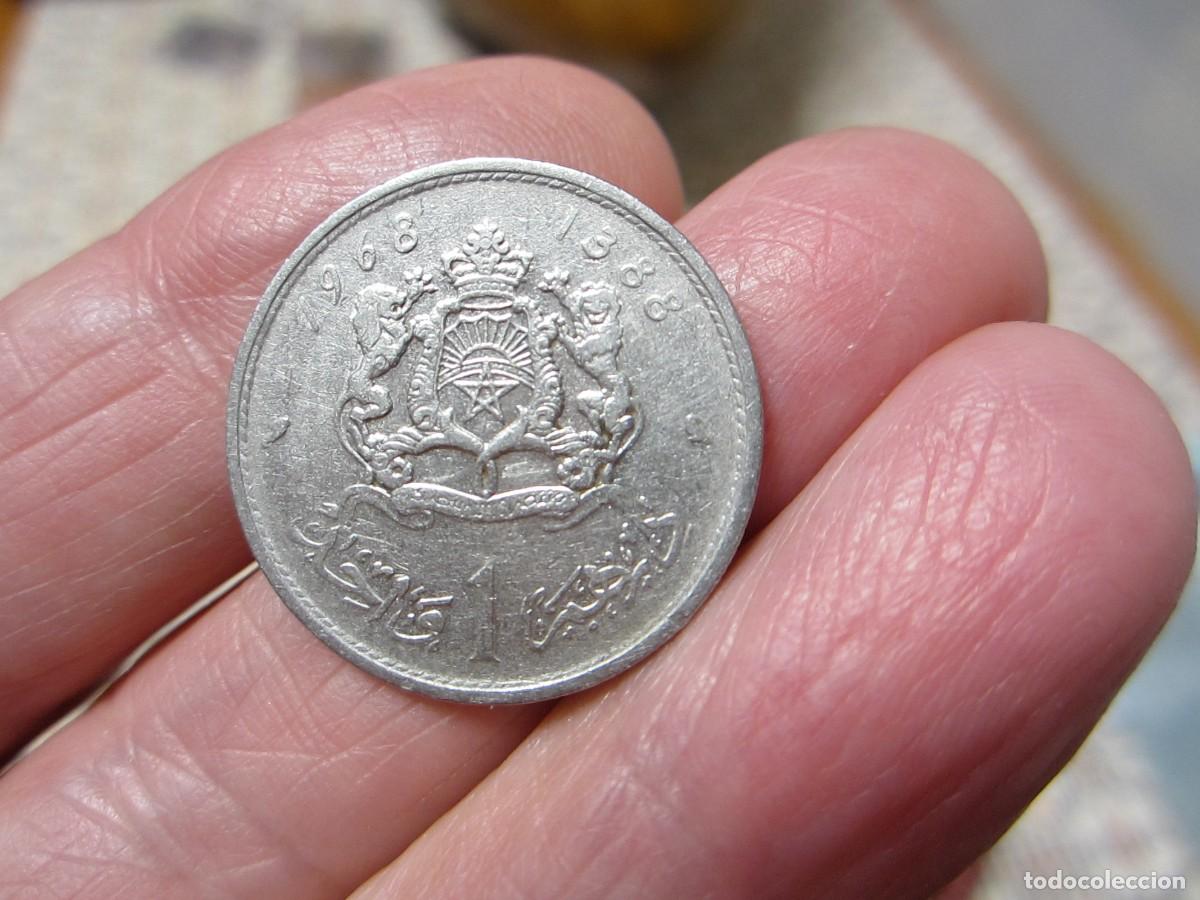 Monedas antiguas de &Aacute;frica: MONEDA DE MARRUECOS DE 1 DIRHAM DE 1968 - Foto 2