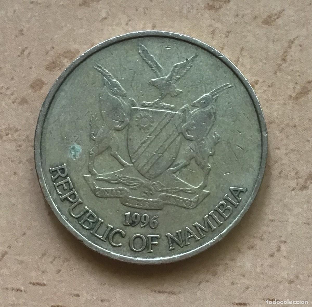 Monedas antiguas de &Aacute;frica: 1 d&oacute;lar de Namibia. A&ntilde;o 1996 - Foto 2