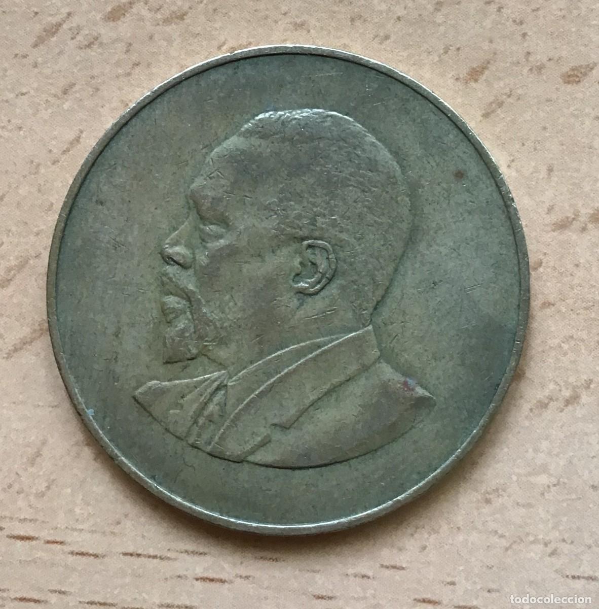 Monedas antiguas de &Aacute;frica: 10 centavos de Kenia. A&ntilde;o 1966 - Foto 2