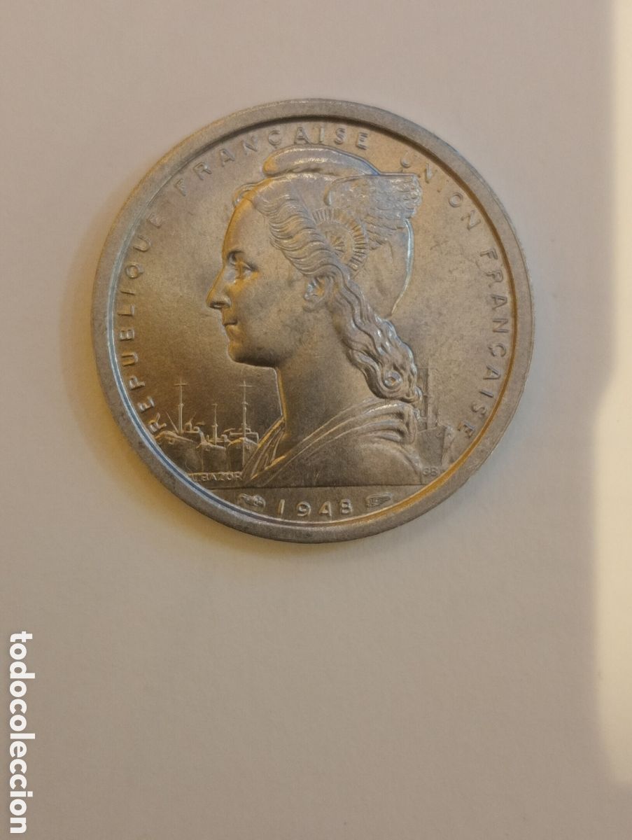 Monedas antiguas de &Aacute;frica: CAMERUN 2 FRANCOS 1948 S/C