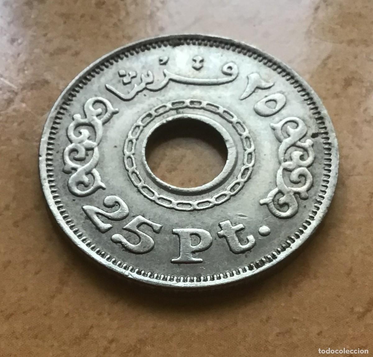 Monedas antiguas de &Aacute;frica: 25 piastras de Egipto. A&ntilde;o 1993