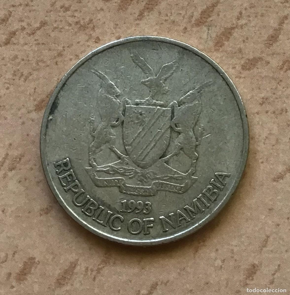 Monedas antiguas de &Aacute;frica: 1 d&oacute;lar de Namibia. A&ntilde;o 1993 - Foto 2