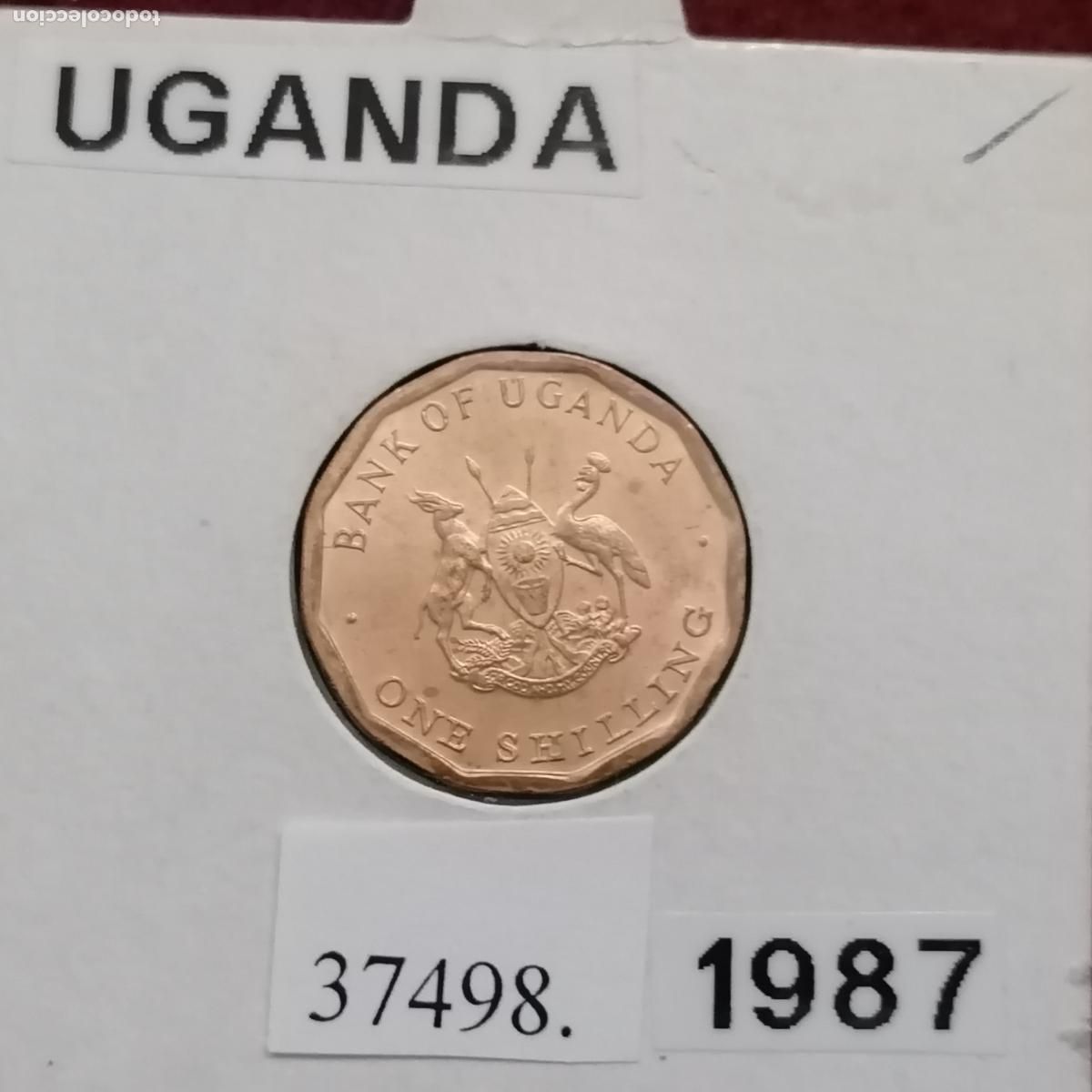 Monedas antiguas de &Aacute;frica: Uganda 1 shilling 1987 - Foto 1
