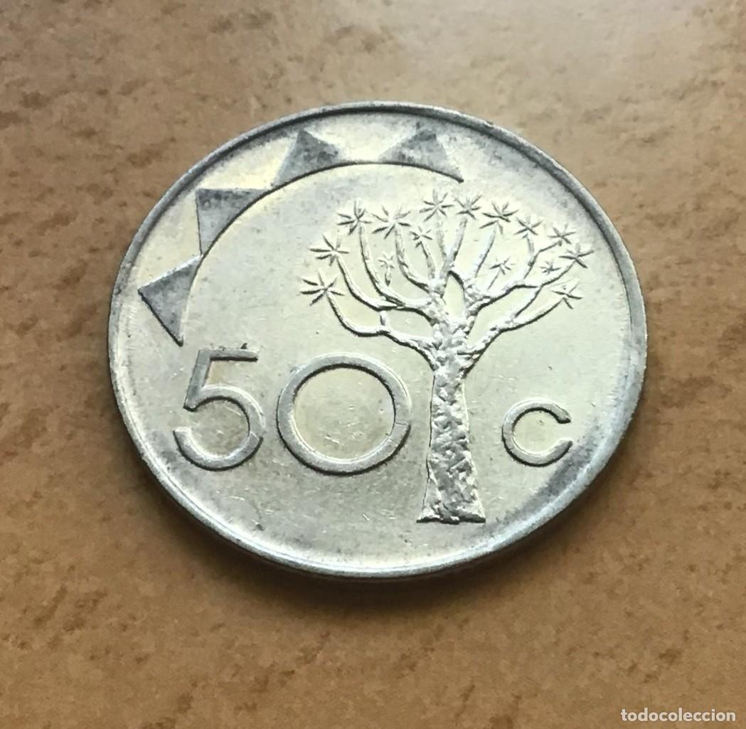 Monedas antiguas de &Aacute;frica: 50 centavos de Namibia. A&ntilde;o 1993 - Foto 1
