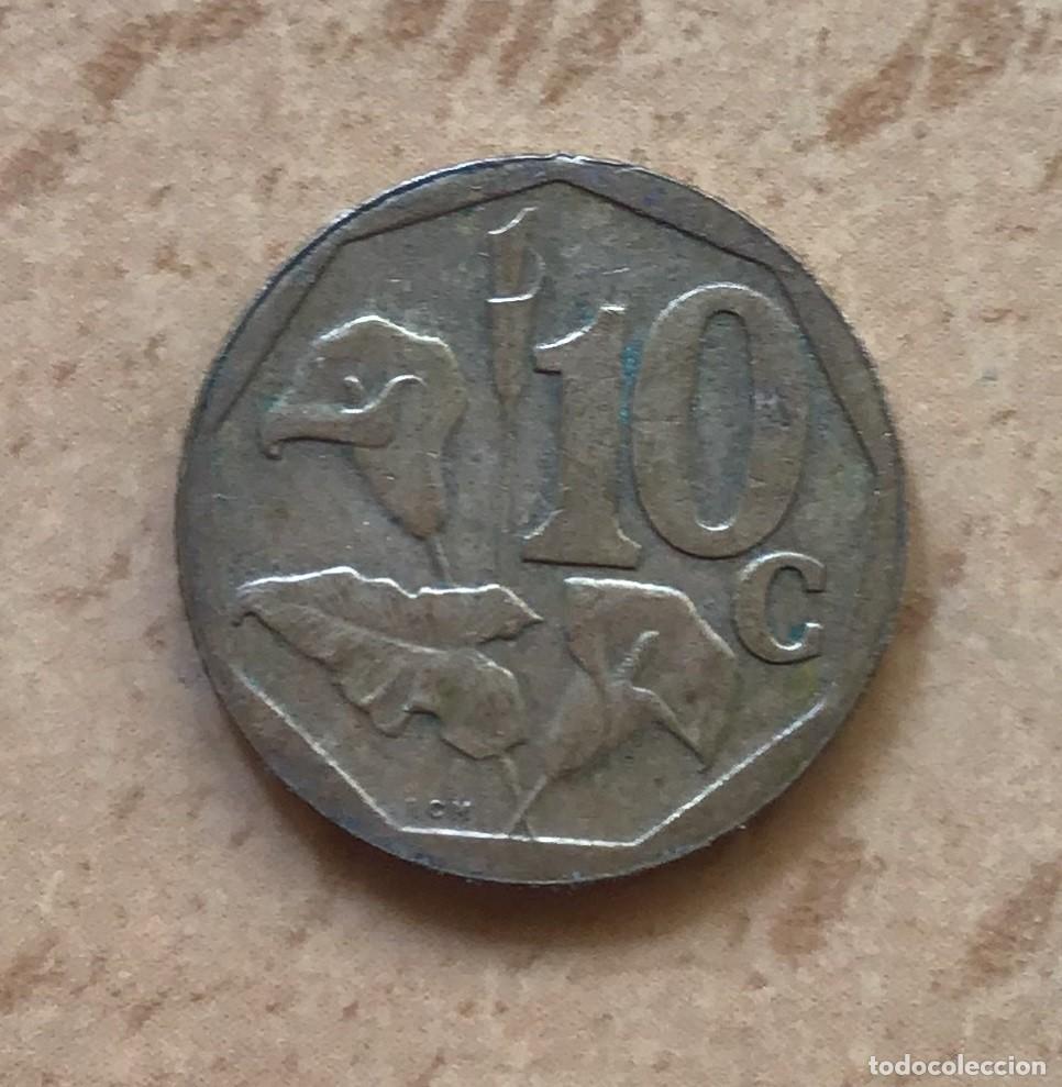 Monedas antiguas de &Aacute;frica: 10 centavos de Sud&aacute;frica. A&ntilde;o 2005