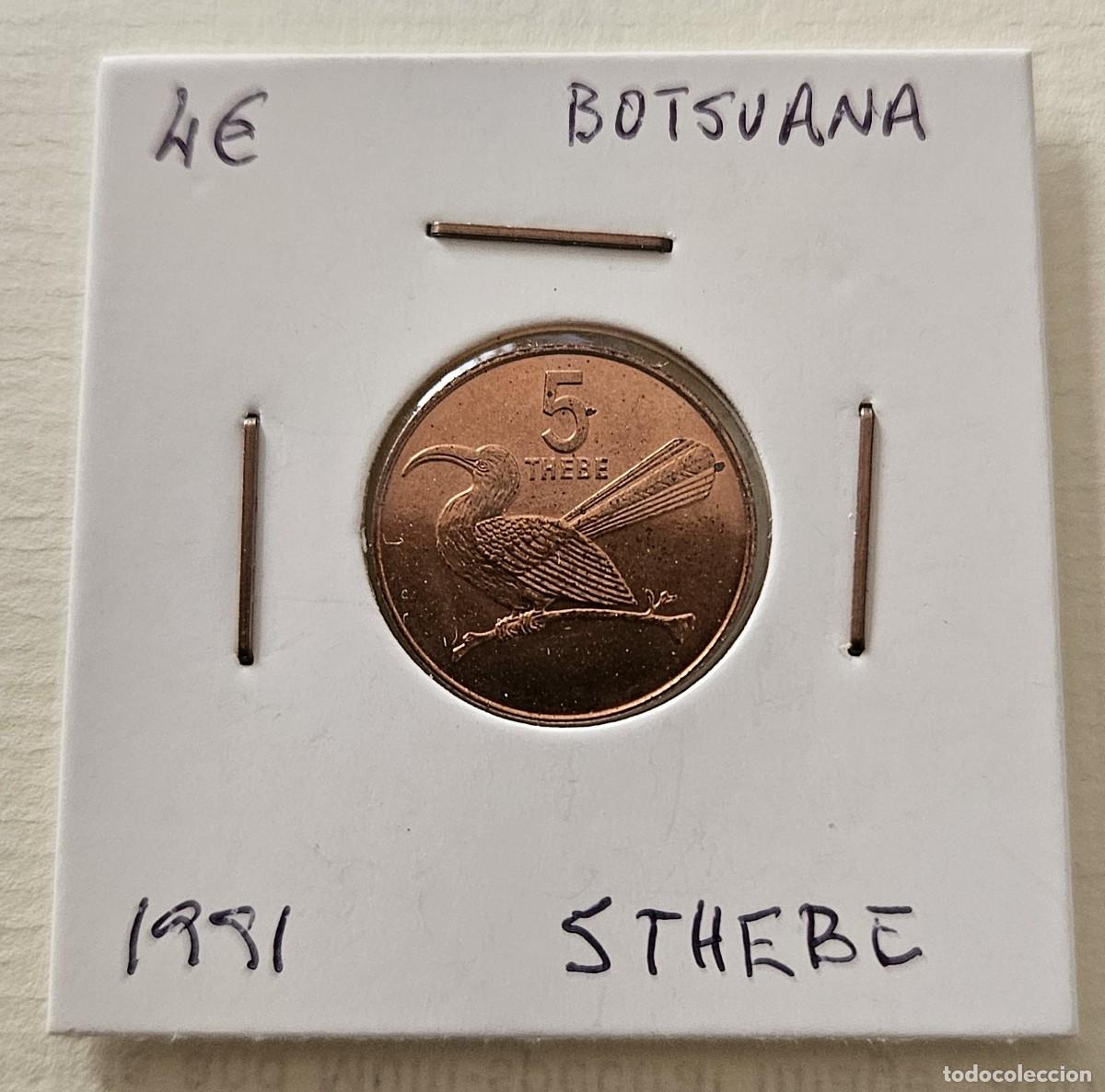 Monedas antiguas de &Aacute;frica: MONEDA DE BOTSUANA 1991 &rdquo;5 THEBE&rdquo; - Foto 1