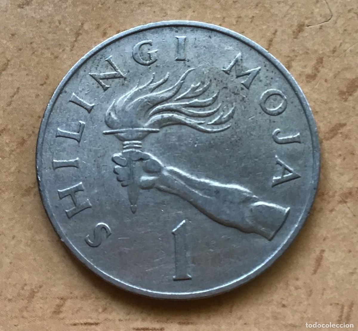 Monedas antiguas de &Aacute;frica: 1 chel&iacute;n de Tanzania. A&ntilde;o 1966