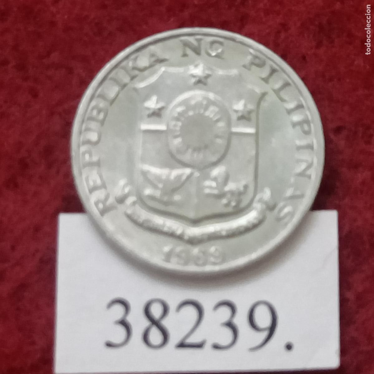 Monedas antiguas de &Aacute;frica: Filipinas 1 c&eacute;ntimo 1969 - Foto 2