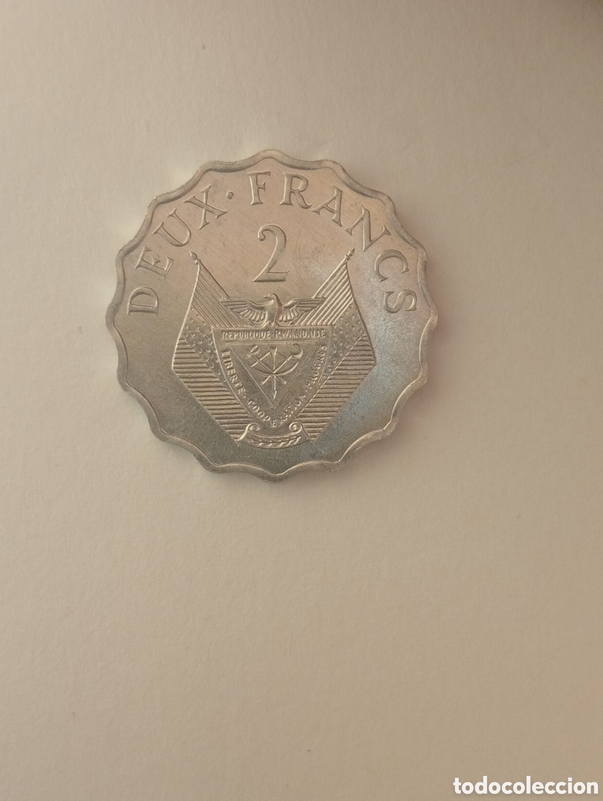Monedas antiguas de &Aacute;frica: RUANDA 2 FRANCOS 1970 S/C - Foto 2