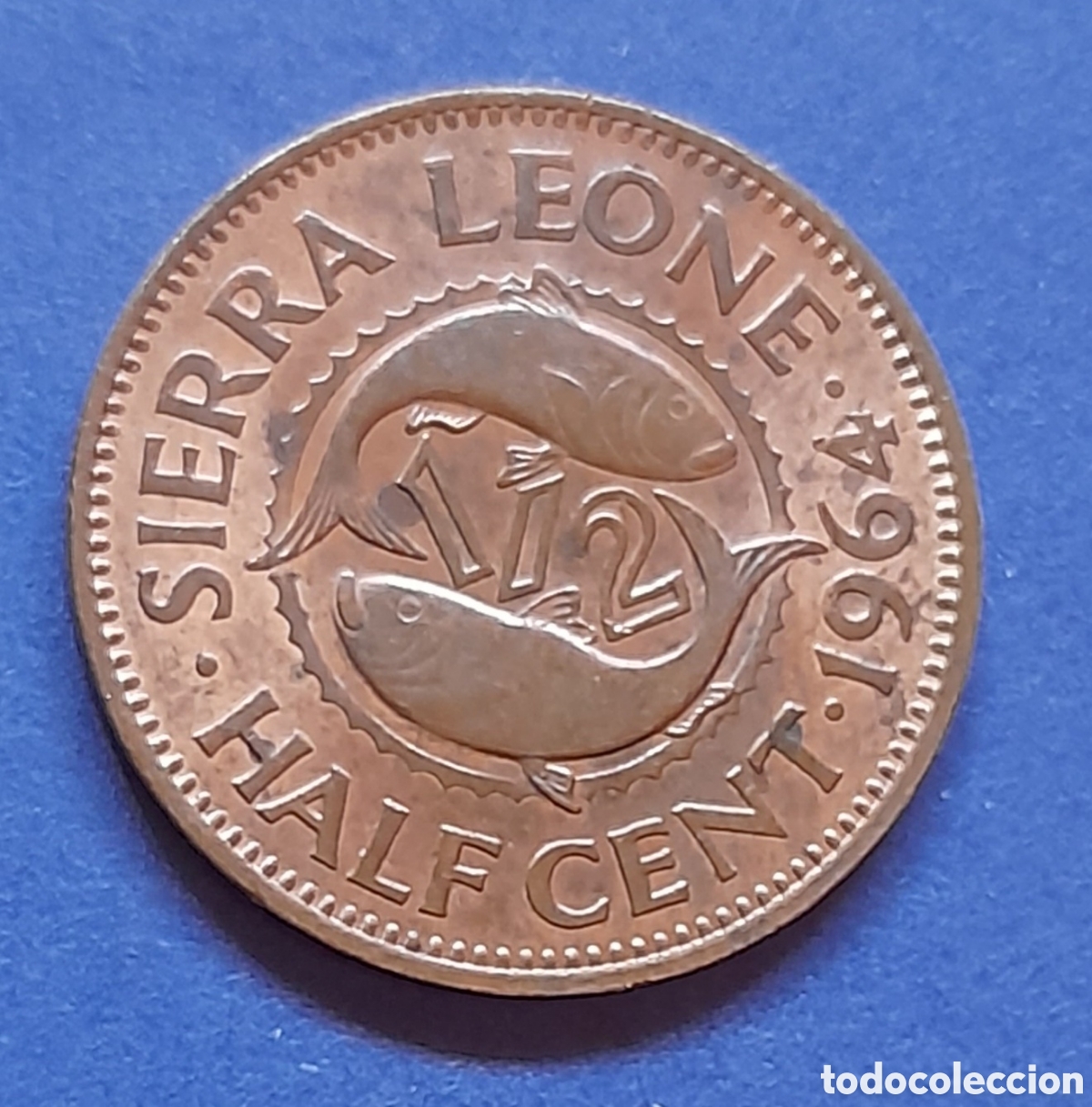 Monedas antiguas de &Aacute;frica: 1/2 centavo del a&ntilde;o 1964 - Foto 1