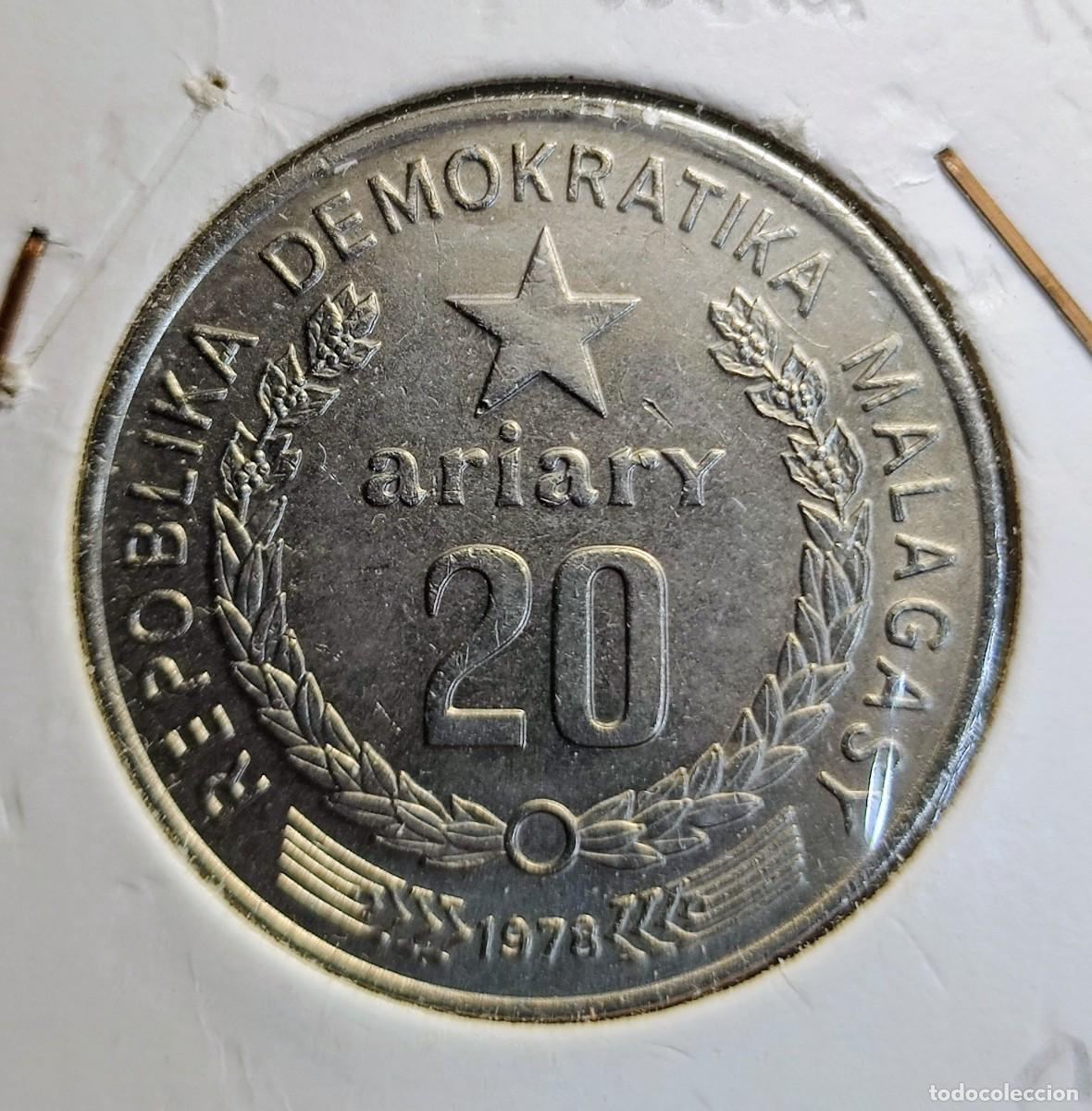 Monedas antiguas de &Aacute;frica: Madagascar 20 Ariary 1978 Sin circular - Foto 1